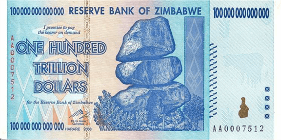 Billet dollar Zimbabwe 2008