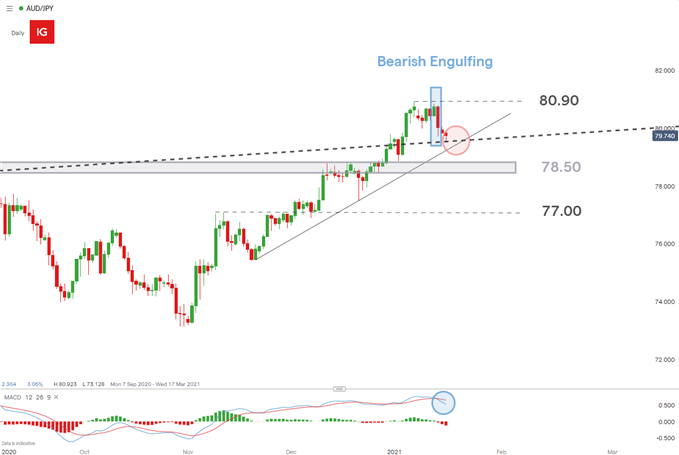 AUD/JPY Daily Chart