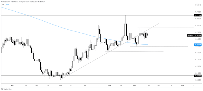 usdcad daily chart