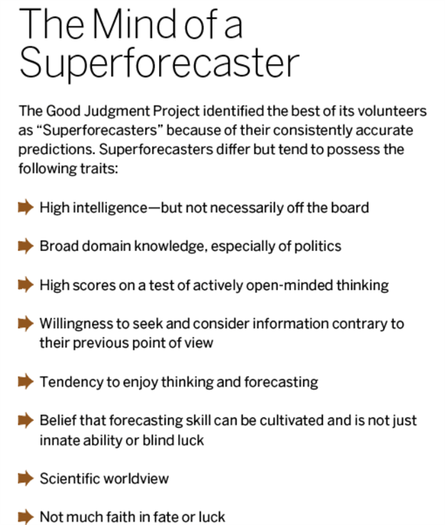 The Superforecasters