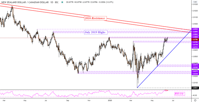 NZD/CAD Daily Chart