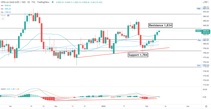 Gold Prices Extend Higher Amid Inflation Concerns, Geopolitical Unrest