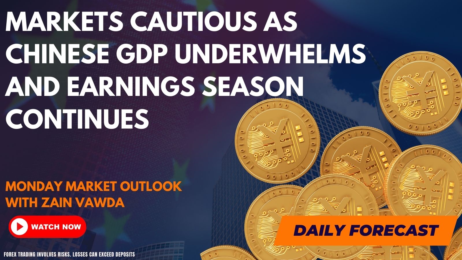 Markets Cautious as Chinese GDP Underwhelms and Earnings Season Continues