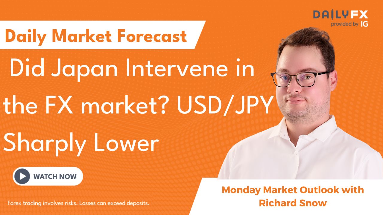 Did Japan Intervene in the FX market? USD/JPY Sharply Lower