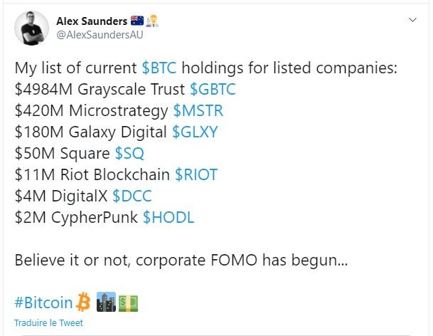 twitter sociétés crypto