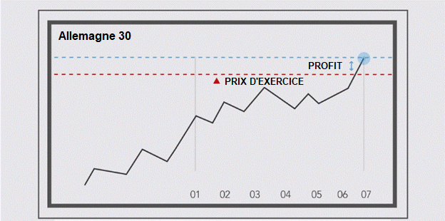 Exemple d'option vanille call