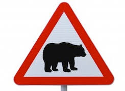 Bear market sign