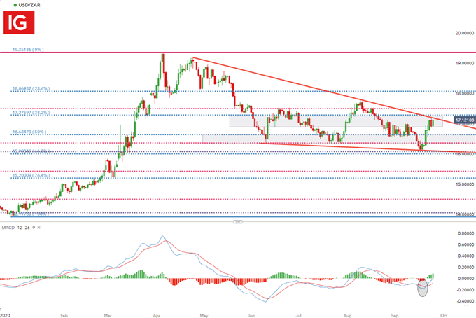 USD/ZAR Daily Chart