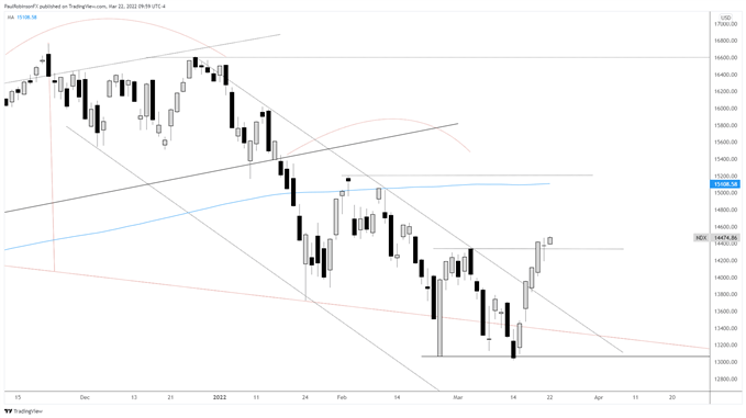 Nasdaq 100 daily chart