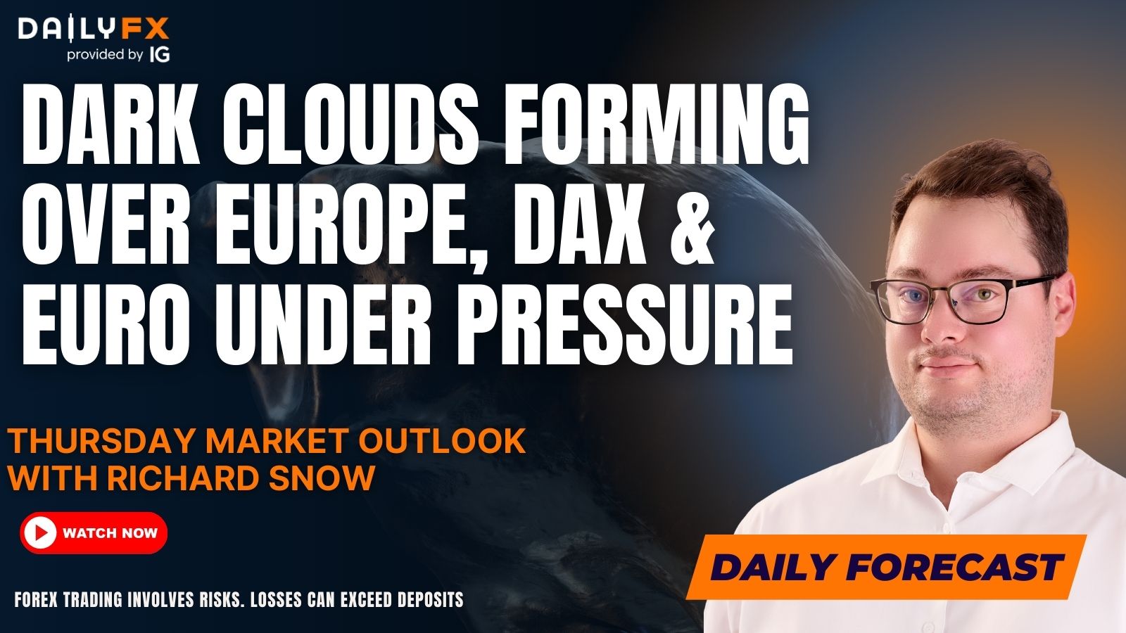 Dark Clouds Forming over Europe, DAX & Euro Under Pressure