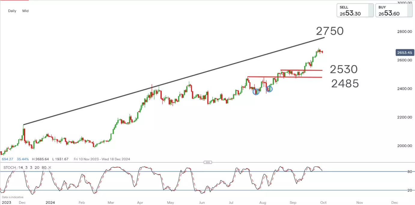 Gold daily chart