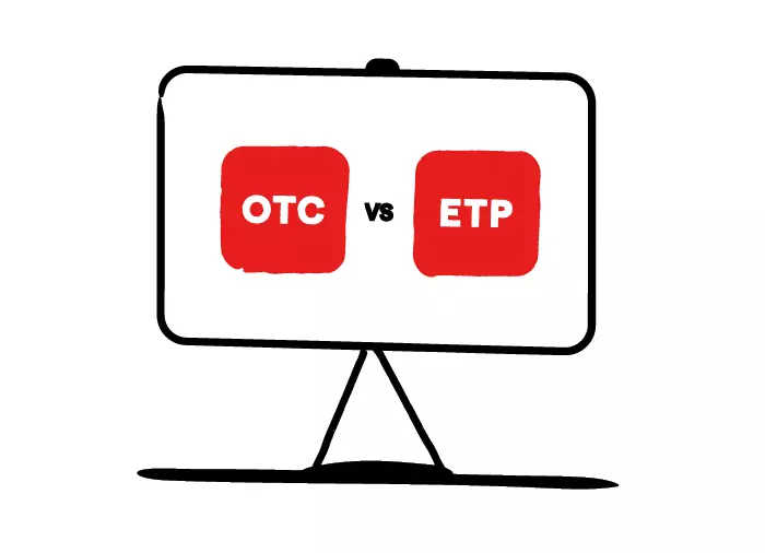 Imagen con las palabras «OTC vs. ETP»