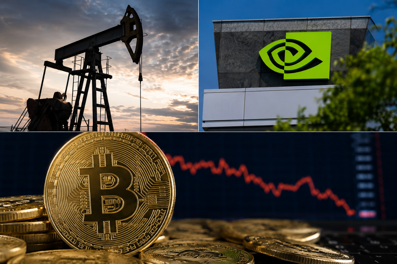 Le pétrole, Nvidia et Bitcoin concentrent aujourd’hui l’attention du marché entre tensions géopolitiques, résultats d’entreprise et ventes sur les actifs risqués.