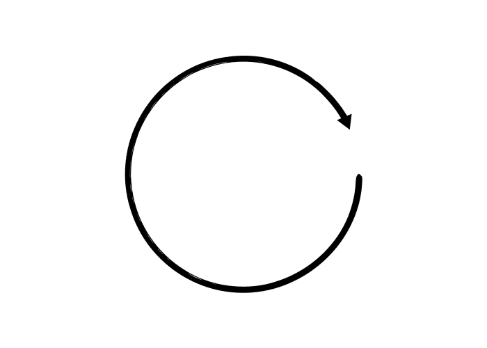 GIF eines sich drehenden Pfeils mit Faktor 2, Faktor 5 und Faktor 7 in der Mitte, um konstante Hebelfaktoren abzubilden.