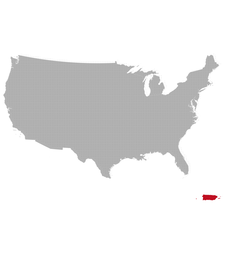 immagine della cartina del Porto Rico