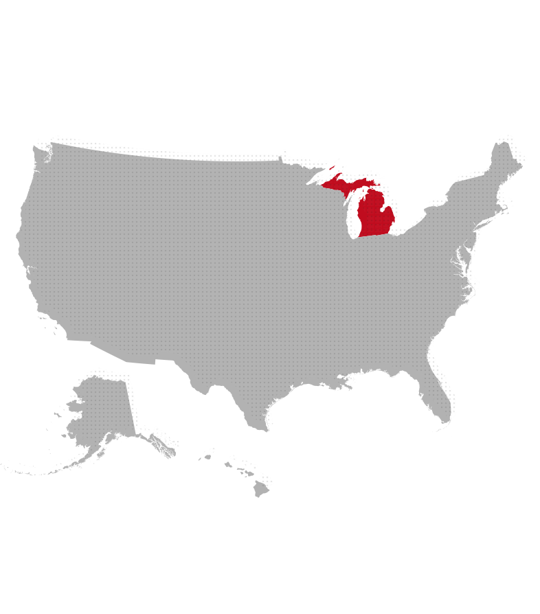 imagen del mapa de Michigan