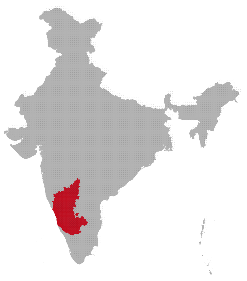 immagine della cartine del Karnataka