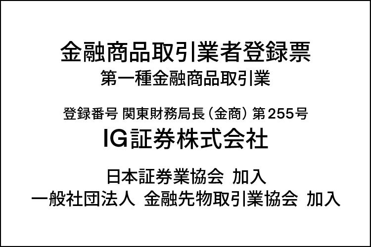 金融商品取引業者登録票