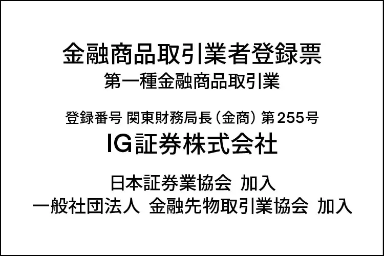 金融商品取引業者登録票
