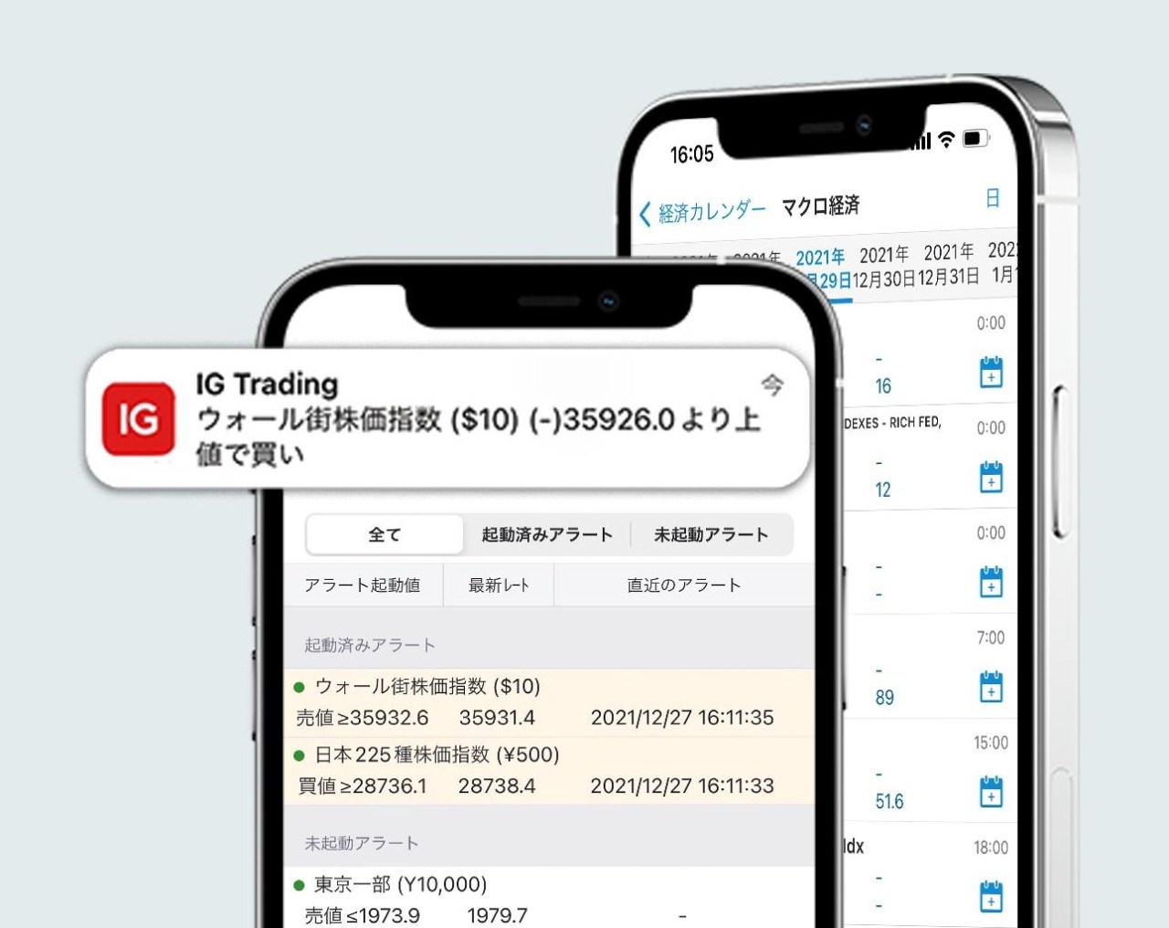 無料で使える株価・FXアラート機能｜IG証券