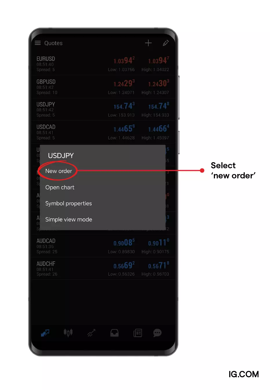 Select ‘Trade’