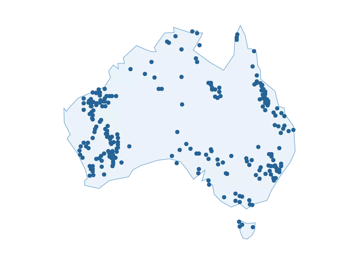 Mines locations australia