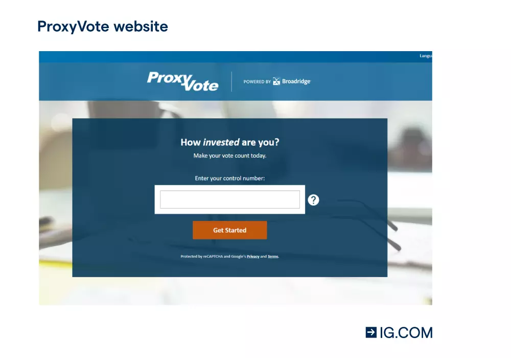 ProxyVote website
