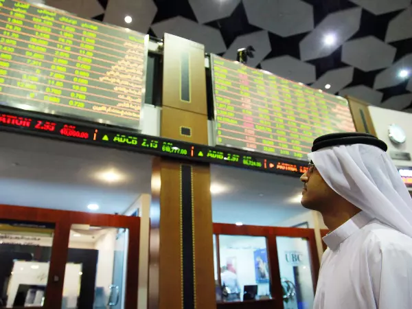 Man in a stock exchange