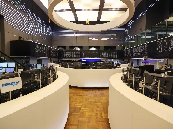 Trading floor in a stock exchange