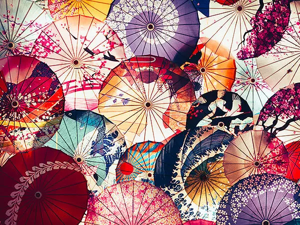 Collection of Japanese paper lanterns