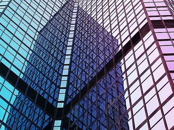 Image of a reflection glass skyscrapers