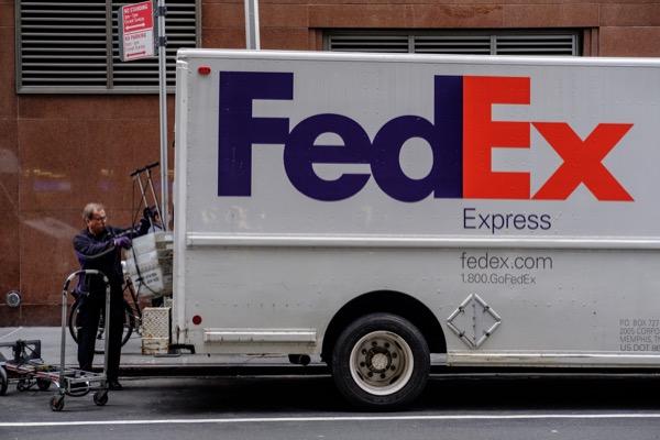 FedEx truck after FedEx Q4 results