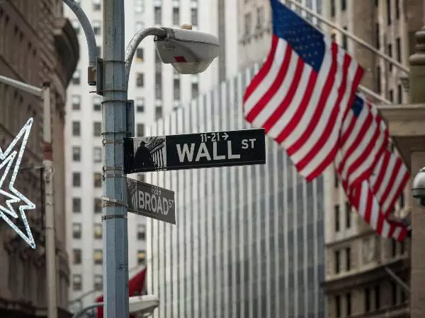 US flag on Wall Street
