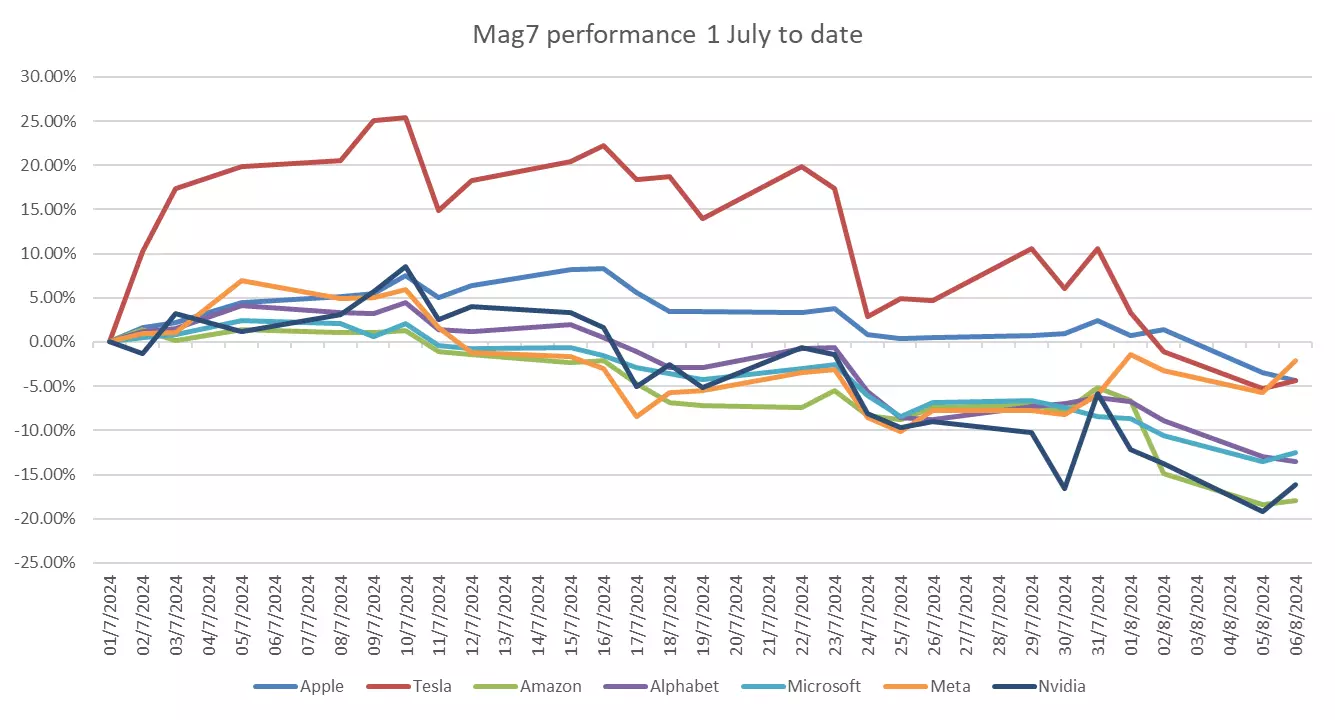 Magnificent 7 1 July to date chart