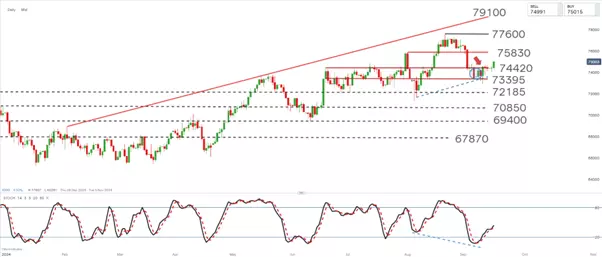 Chart of the South Africa 40 Cash Index