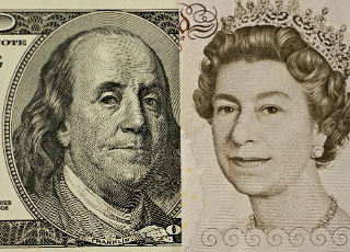 British pound and US dollar 