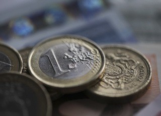 Euros and pounds 