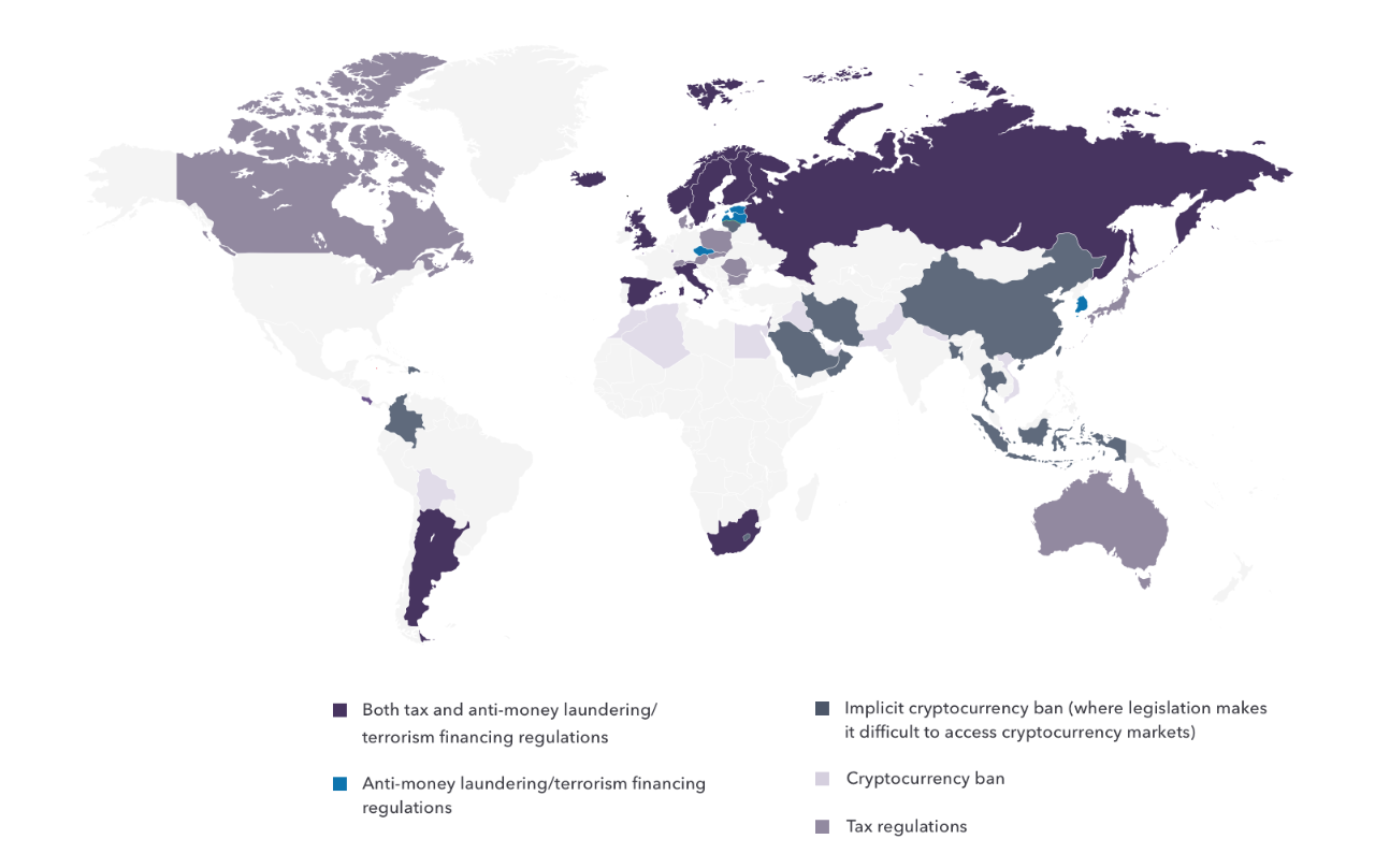 Cryptocurrency regulations around the world Where is Bitcoin banned