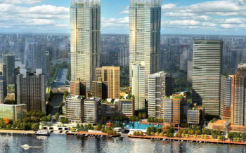 Artist impression of the Twin Towers in Shanghai